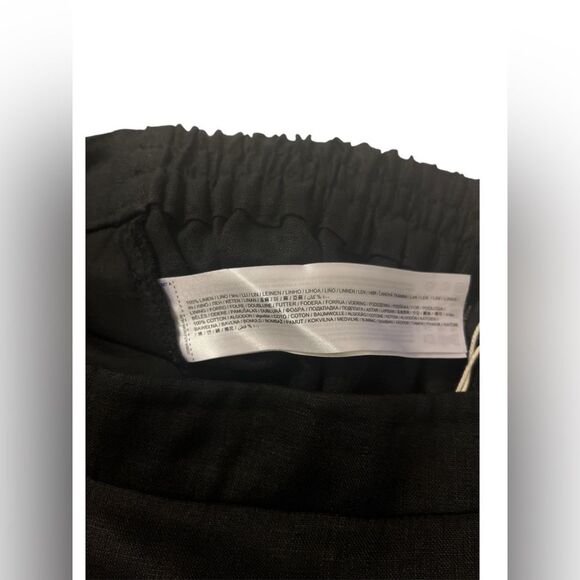 Mango Wide leg Linen Crop Pants size: M - Picture 11 of 11